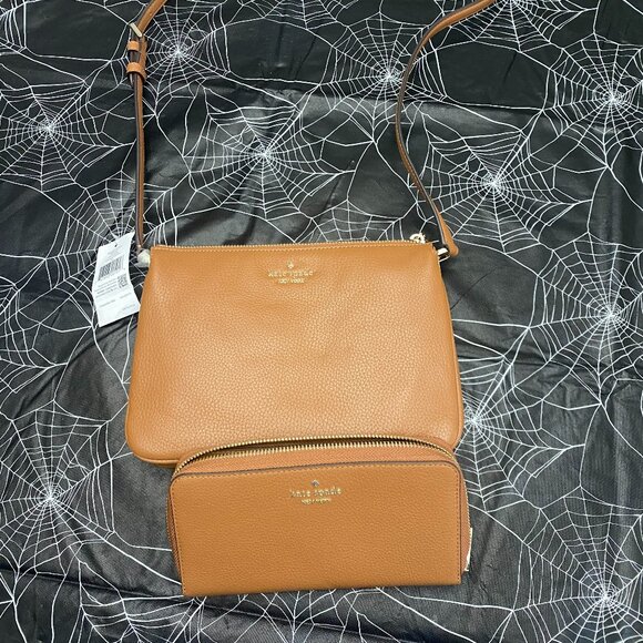 NWT Kate Spade New York Leila Triple Gusset Crossbody & Matching Wallet - Picture 1 of 5